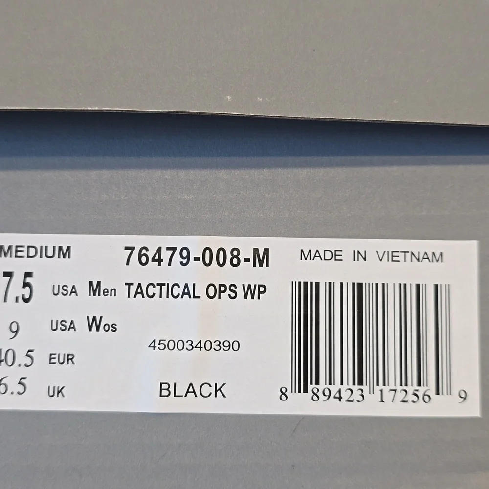 Men's Black Tactical Ops Waterproof Boot - Picture 5 of 6
